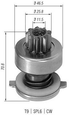 MAGNETI MARELLI Pinion, starter Article number: 940113020029 cheaply