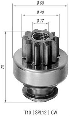 MAGNETI MARELLI Spidshjul, starter Varenummer: 940113020038 billige