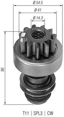 MAGNETI MARELLI Pinion, starter Article number: 940113020060 cheaply