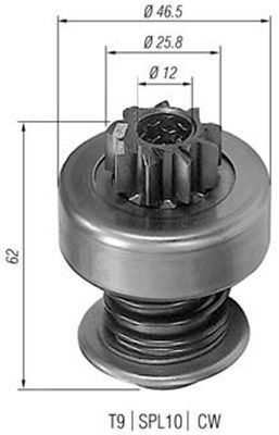 MAGNETI MARELLI Pinion, starter Article number: 940113020089 cheaply