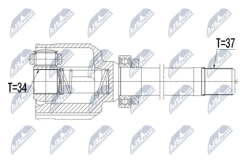 NTY Joint kit, drive shaft Article number: NPW-CT-108 cheaply