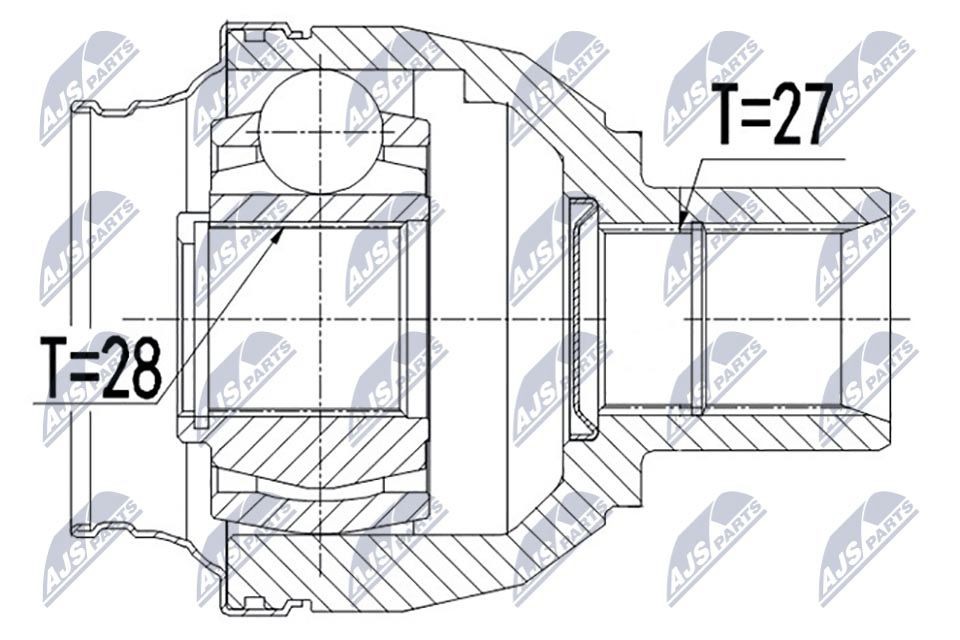 NTY Joint kit, drive shaft Article number: NPW-ME-115 cheaply