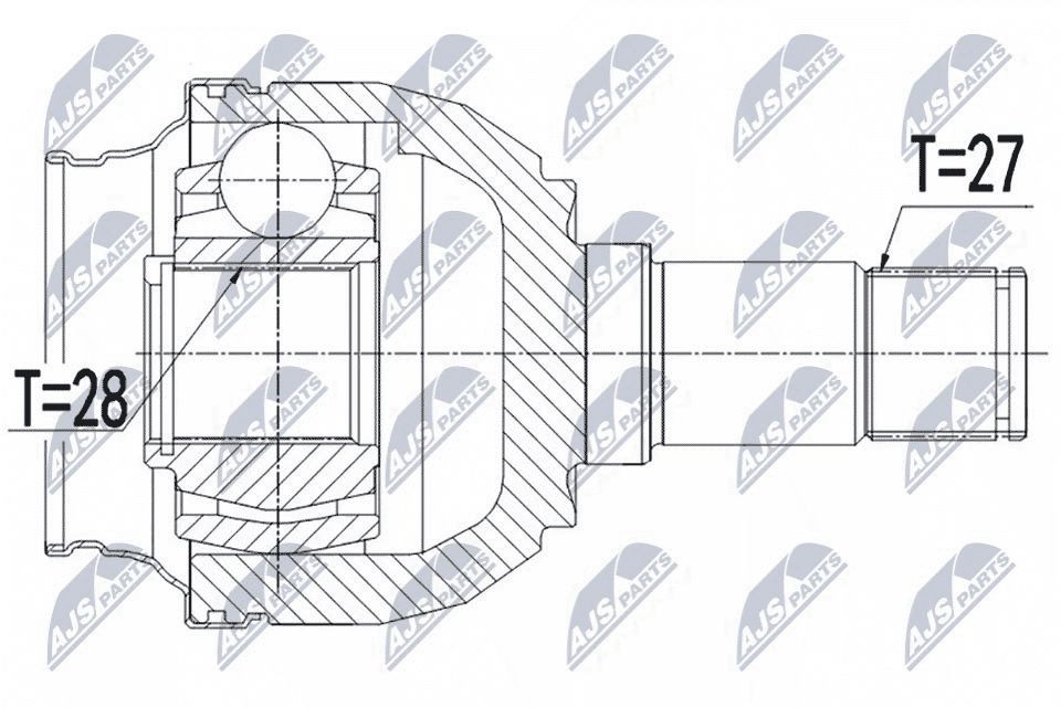 NTY Drive shaft Article number: NPW-ME-117 cheaply