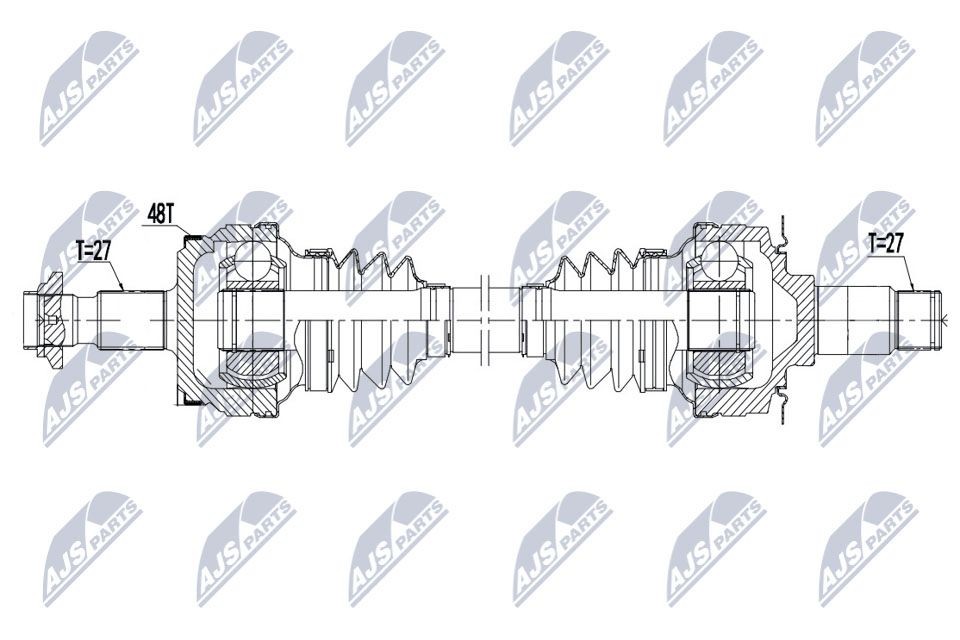 NTY Drive shaft Article number: NPW-ME-138 cheaply
