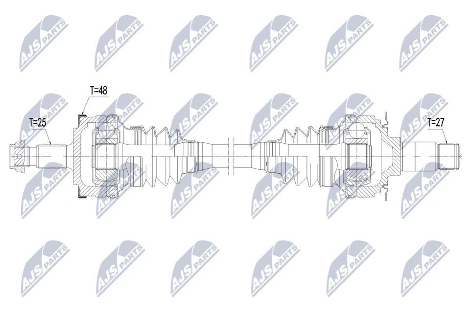 NTY Drive shaft Article number: NPW-ME-140 cheaply