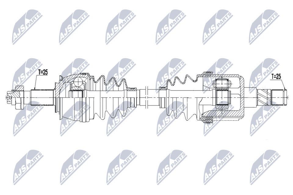 NTY Drive shaft Article number: NPW-PL-127 cheaply