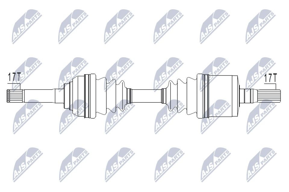 NTY Drive shaft Article number: NPW-PL-129 cheaply