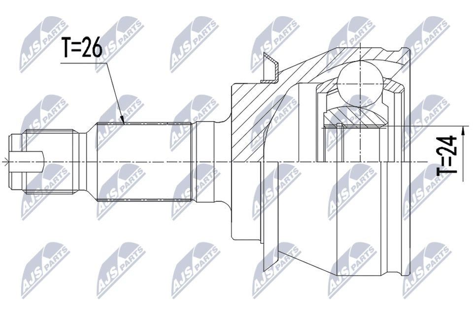 NTY Joint kit, drive shaft Article number: NPZ-BM-019 cheaply