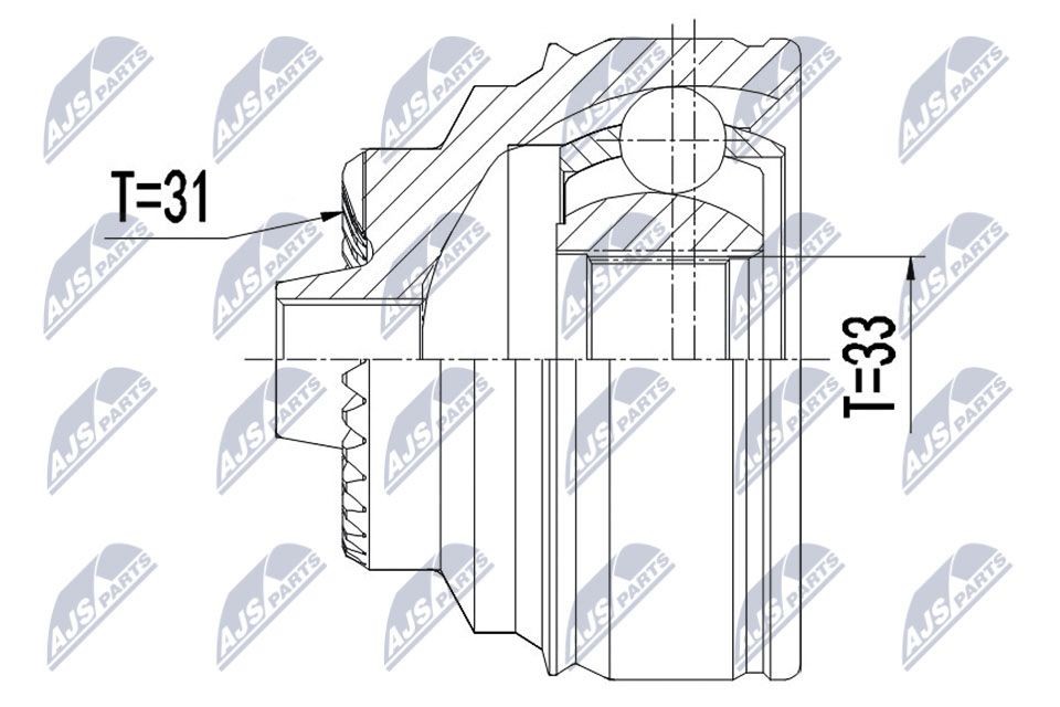 NTY Joint kit, drive shaft Article number: NPZ-BM-021 cheaply