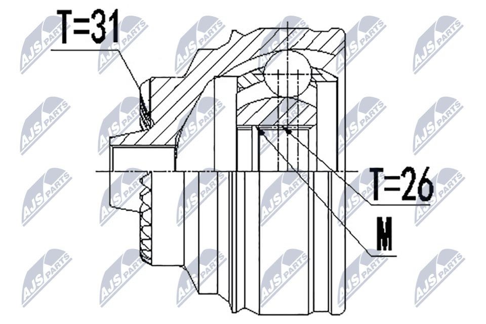NTY Joint kit, drive shaft Article number: NPZ-BM-022 cheaply