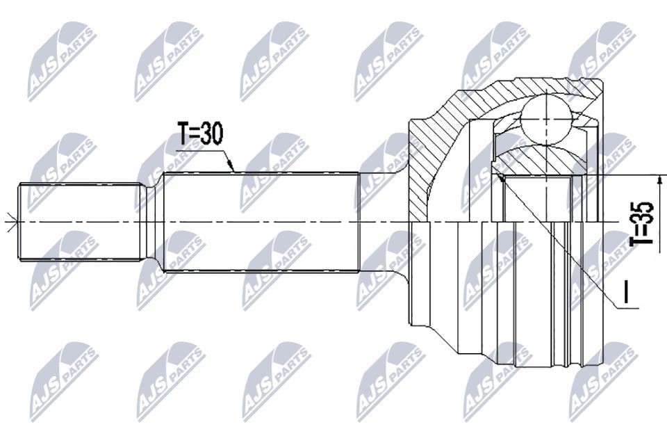 NTY Joint kit, drive shaft Article number: NPZ-CH-033 cheaply