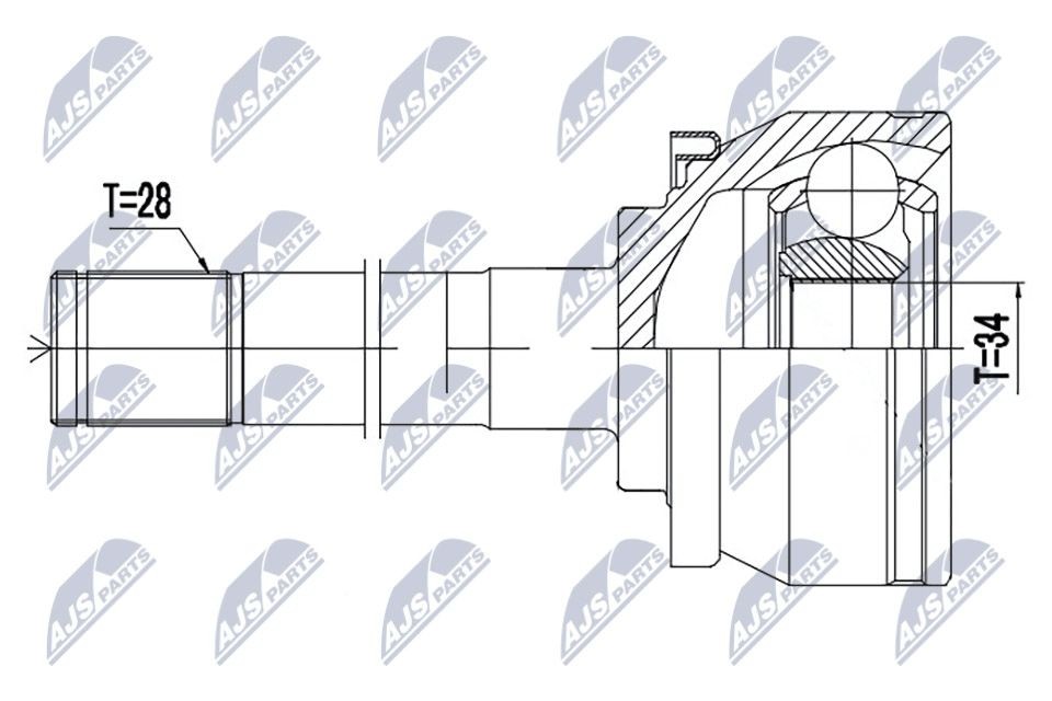 NTY Joint kit, drive shaft Article number: NPZ-HY-511 cheaply