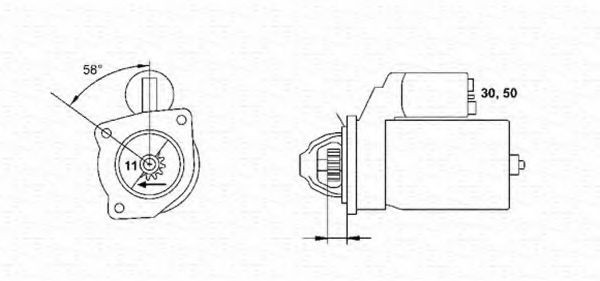 MAGNETI MARELLI Starter motor Article number: 943221434010 cheaply
