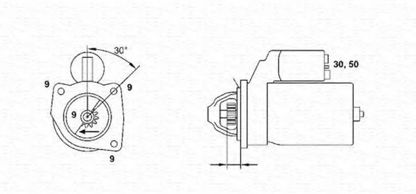 MAGNETI MARELLI Starter motor Article number: 943221630010 cheaply