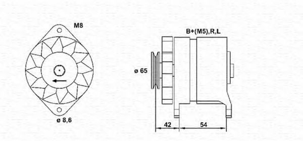 MAGNETI MARELLI Alternator Article number: 943346054010 cheaply