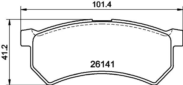 HELLA Brake pad set Article number: 8DB 355 040-721 cheaply