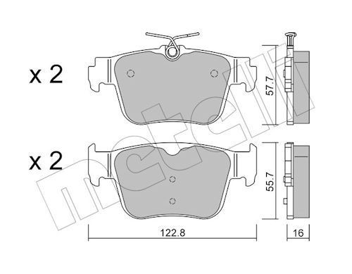 METELLI Brake pad set Article number: 22-1317-0 cheaply