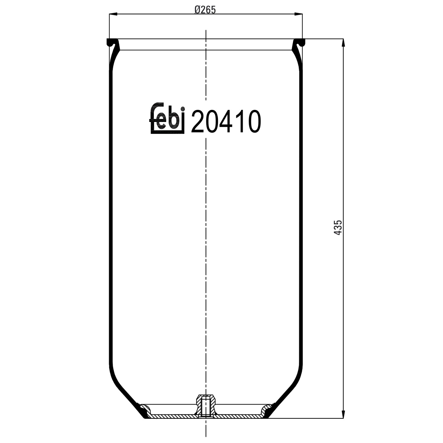 FEBI BILSTEIN Boot, air suspension Article number: 20410 cheaply