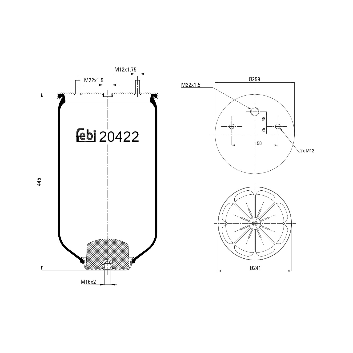 FEBI BILSTEIN Boot, air suspension Article number: 20422 cheaply