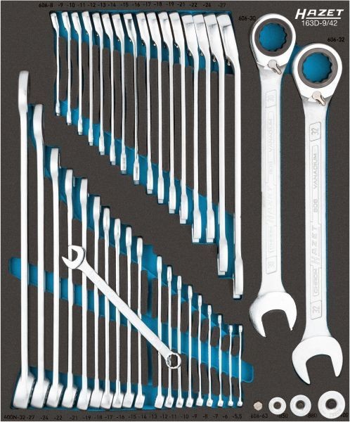 HAZET Spanner Set, ring / open ended Article number: 163D-9/42 cheaply