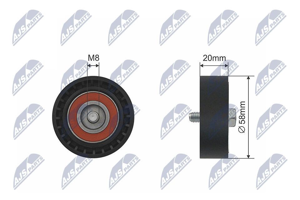 NTY Deflection / Guide Pulley, v-belt Article number: RNK-AU-037 cheaply