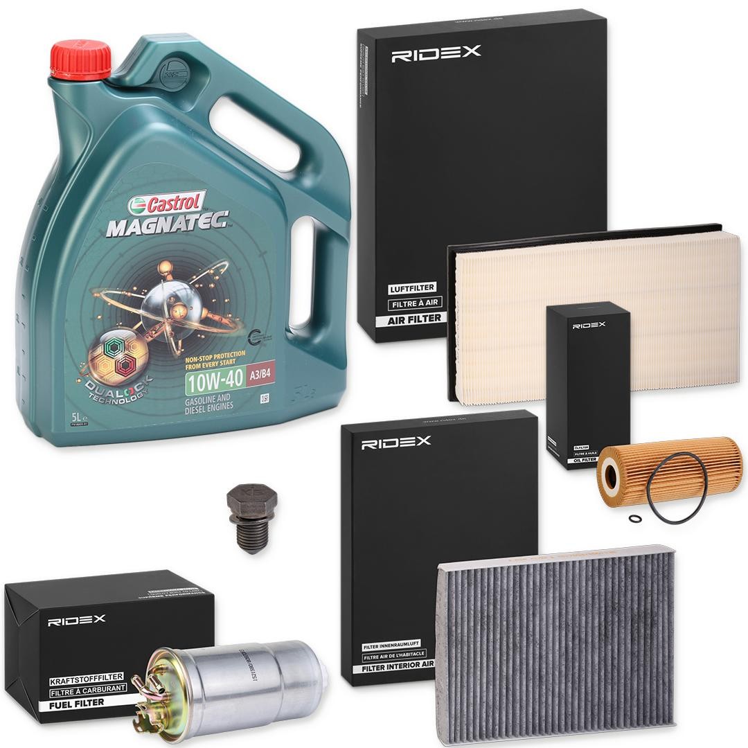 RIDEX Filter set with engine oil Article number: 100374T0029 cheaply