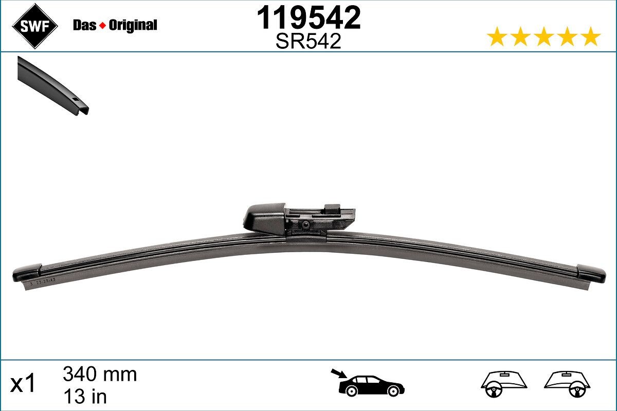 SWF Rear wiper blade Article number: 119542 cheaply