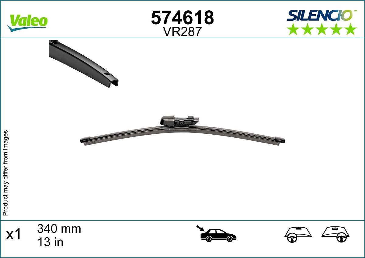 VALEO Rear wiper blade Article number: 574618 cheaply