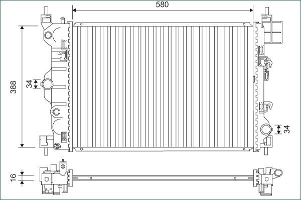 VALEO Engine radiator Article number: 701171 cheaply