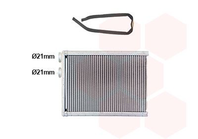 VAN WEZEL Heater matrix Article number: 40016703 cheaply