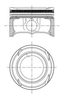 MAHLE ORIGINAL Piston Article number: 001 PI 00200 000 cheaply
