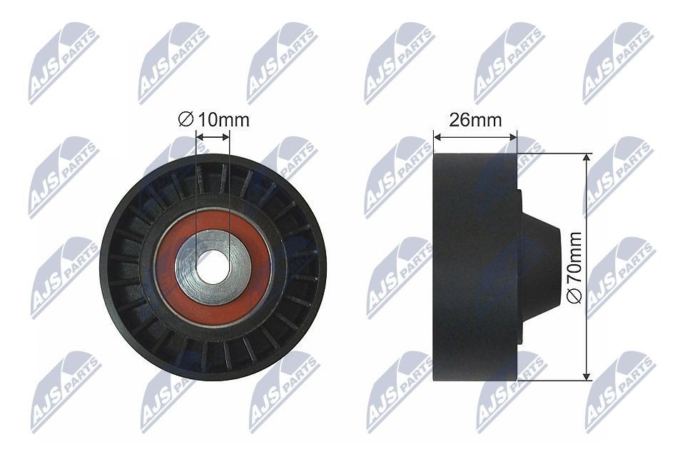 NTY Deflection / Guide Pulley, v-ribbed belt Article number: RNK-HY-514 cheaply