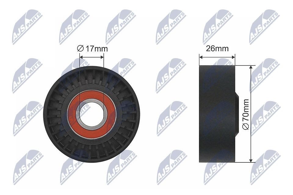 NTY Tensioner Pulley, V-belt Article number: RNK-IS-000 cheaply