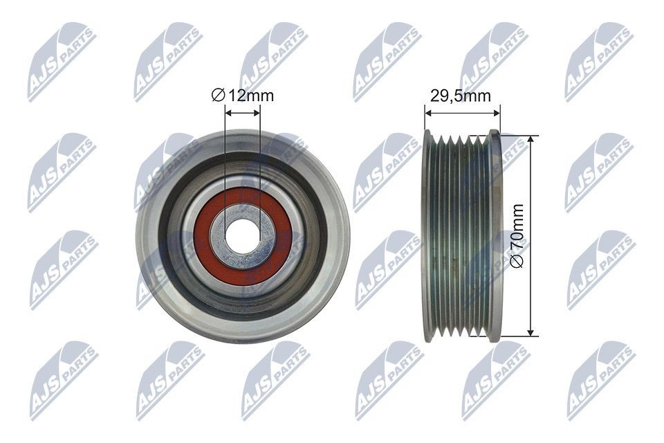 NTY Deflection / Guide Pulley, v-ribbed belt Article number: RRK-TY-007 cheaply