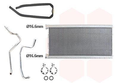 VAN WEZEL Heater matrix Article number: 02016700 cheaply
