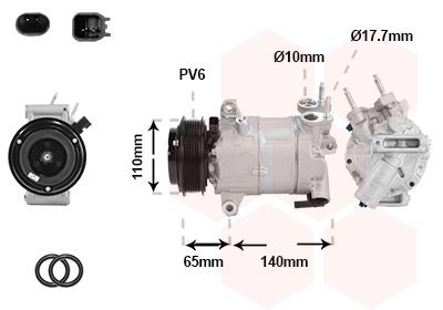 VAN WEZEL Air conditioning compressor Article number: 1801K732 cheaply