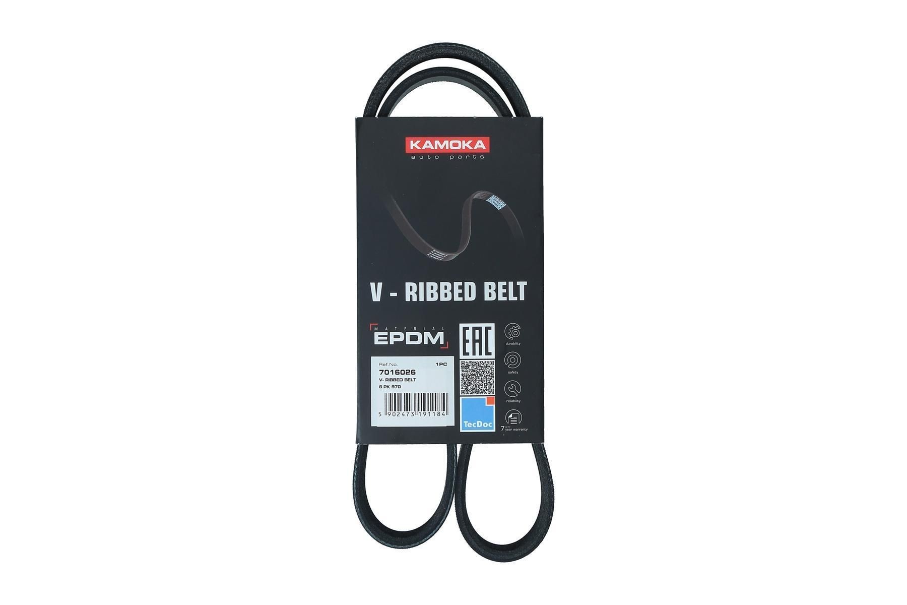 KAMOKA Serpentine belt Article number: 7016026 cheaply