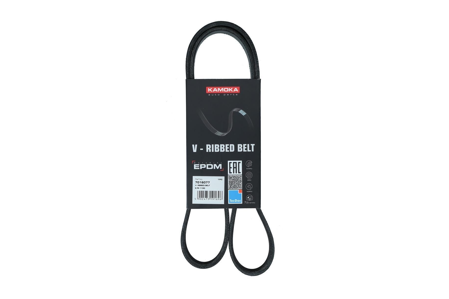 KAMOKA Serpentine belt Article number: 7016077 cheaply