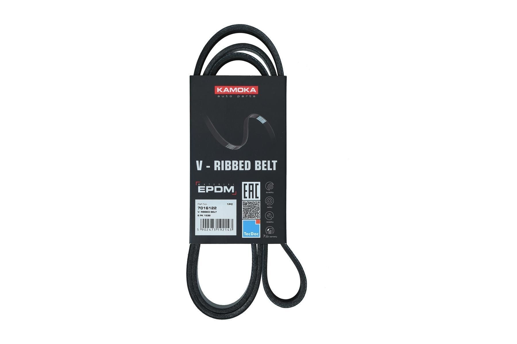 KAMOKA Serpentine belt Article number: 7016122 cheaply