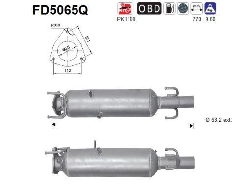 AS Diesel particulate filter Article number: FD5065Q cheaply