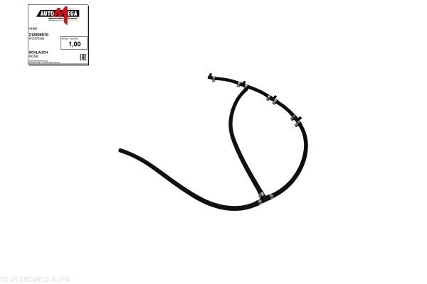 AUTOMEGA 212906910 Hose, fuel overflow ASTRA 1.7 CDTI (08) 110 PS Diesel