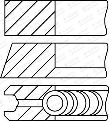 GOETZE ENGINE Piston Ring Kit Article number: 08-430300-00 cheaply