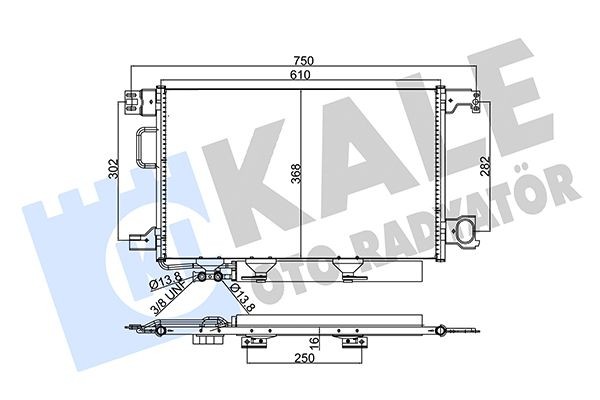 KALE OTO RADYATOR Air conditioning condenser Article number: 345755 cheaply