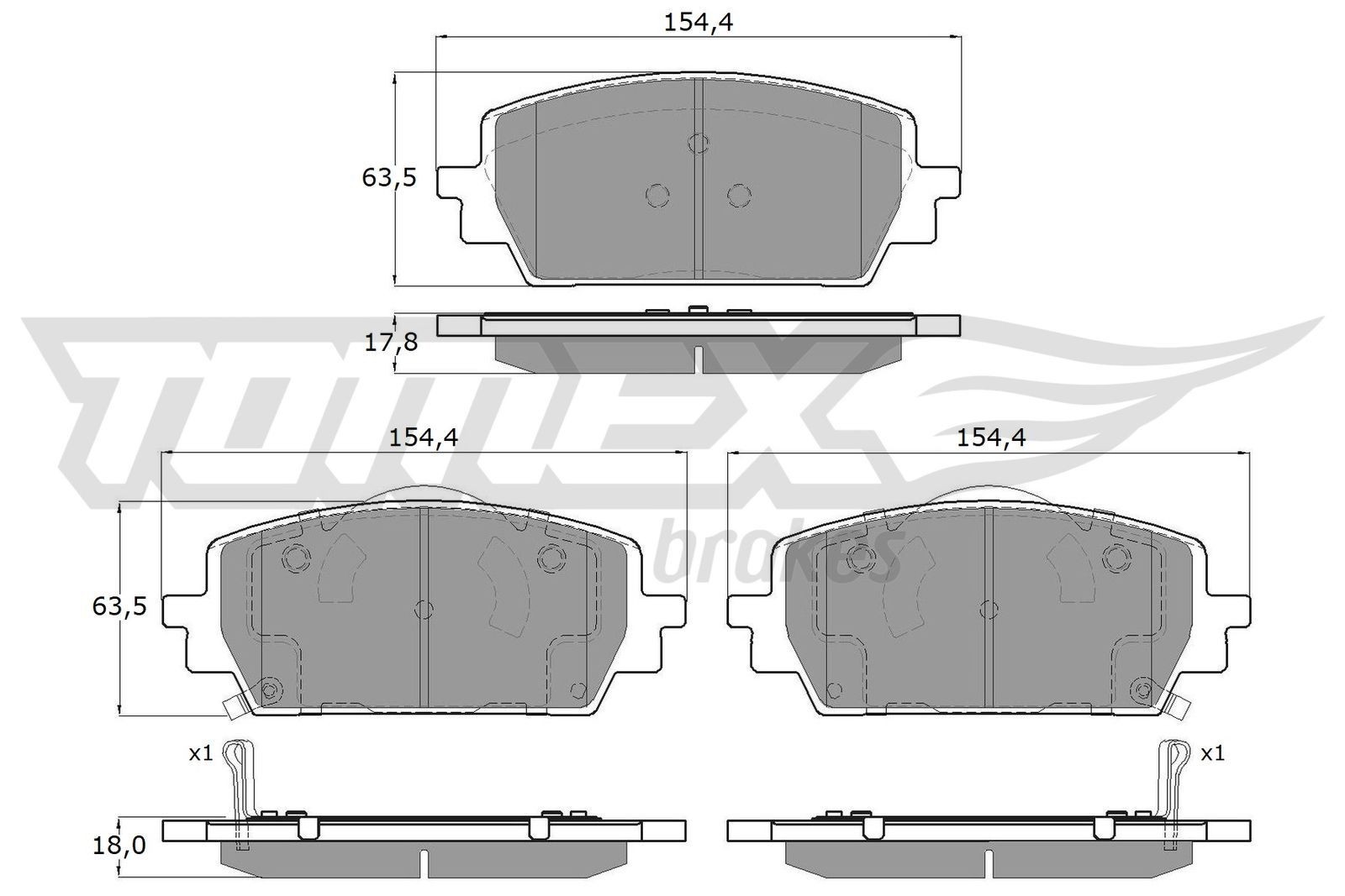 TOMEX brakes Brake pad set Article number: TX 60-18 cheaply