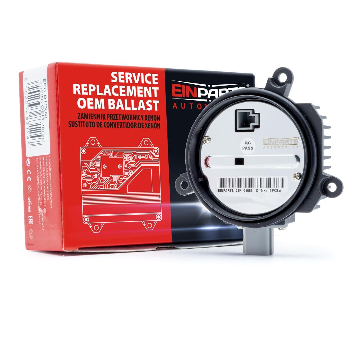EINPARTS EPH-D1/3(N) Ignitor, gas discharge lamp CX-7 2.3 MZR DISI Turbo AWD 243 PS Petrol 2014