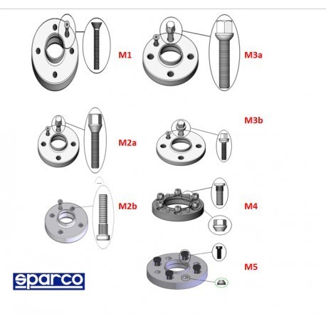 SPARCO 051STB48 Wheel spacer 121 1.3 16V (DB3PA) 53 PS Petrol 1997