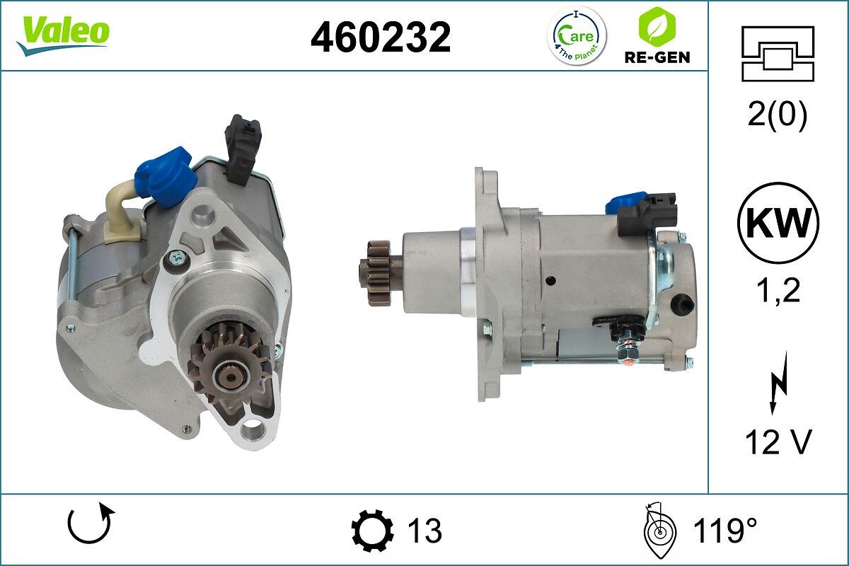 VALEO Starter motor Article number: 460232 cheaply