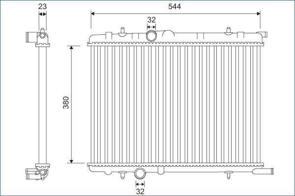 VALEO Engine radiator Article number: 701124 cheaply