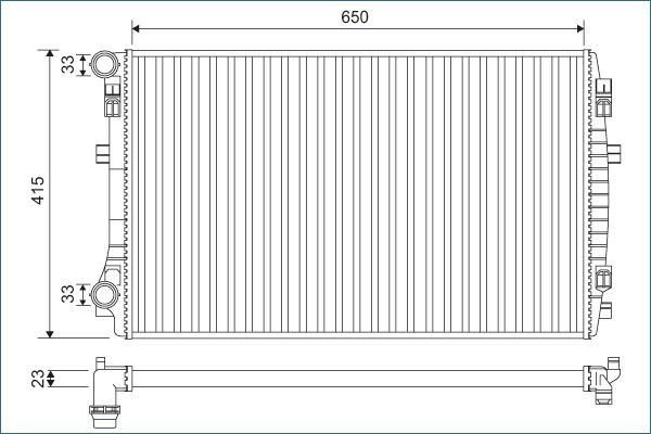 VALEO Engine radiator Article number: 701129 cheaply