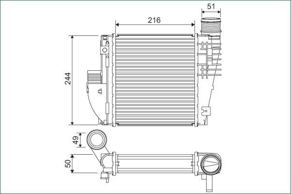 VALEO Intercooler Article number: 822927 cheaply